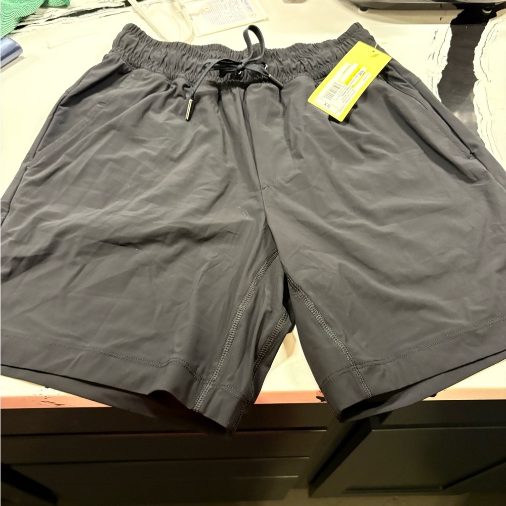 all in motion Charcoal Elastic Waist Athletic Shorts with Drawstring